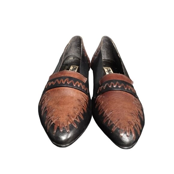 Fayva Women's Brown/Black Loafer Flats Size 8M SKU 1896 - Picture 1 of 6